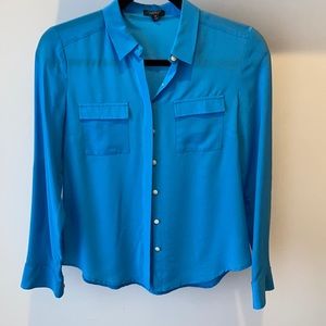 Ann Taylor Silk Long Sleeve Buttondown